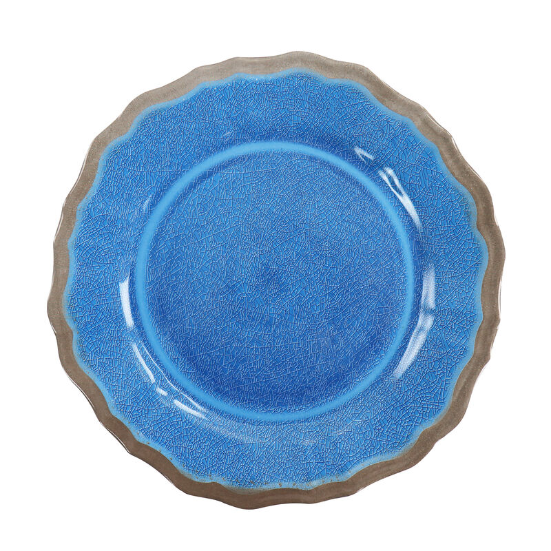 Elama Roma 12 Piece Melamine Dinnerware Set in Blue