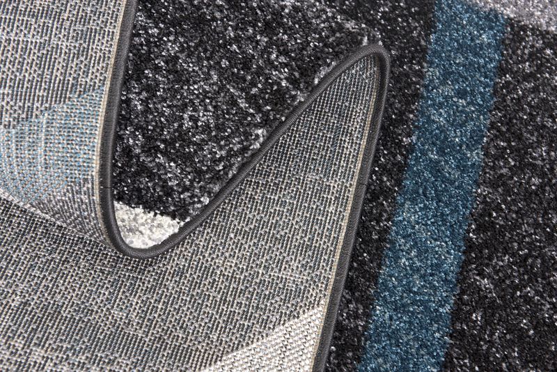 Rug Branch Azar Contemporary Abstract Lines Grey Blue Indoor Area Rug