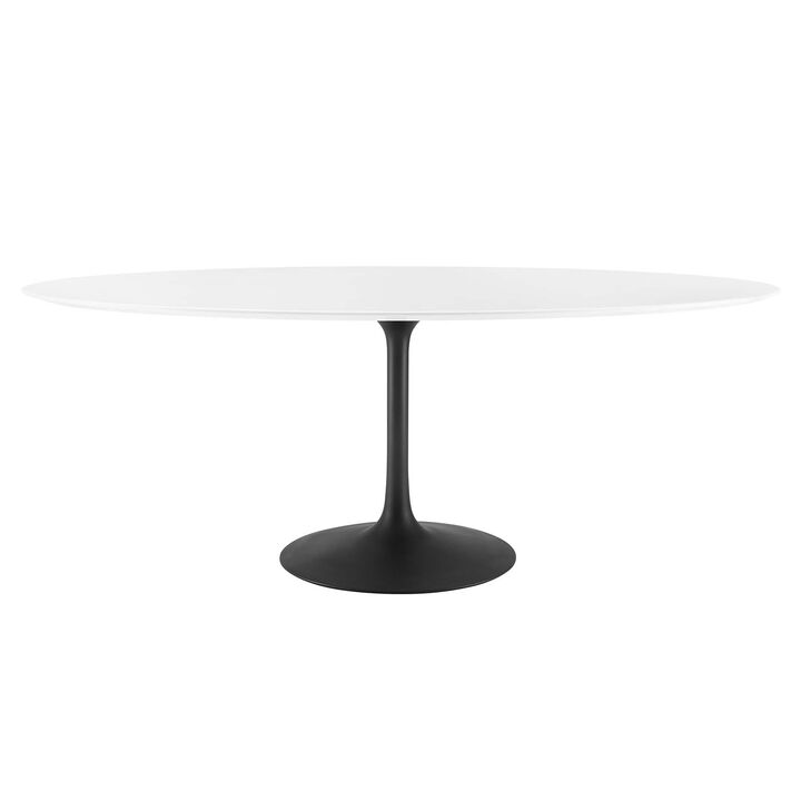 Modway - Lippa 78" Oval Dining Table Black White