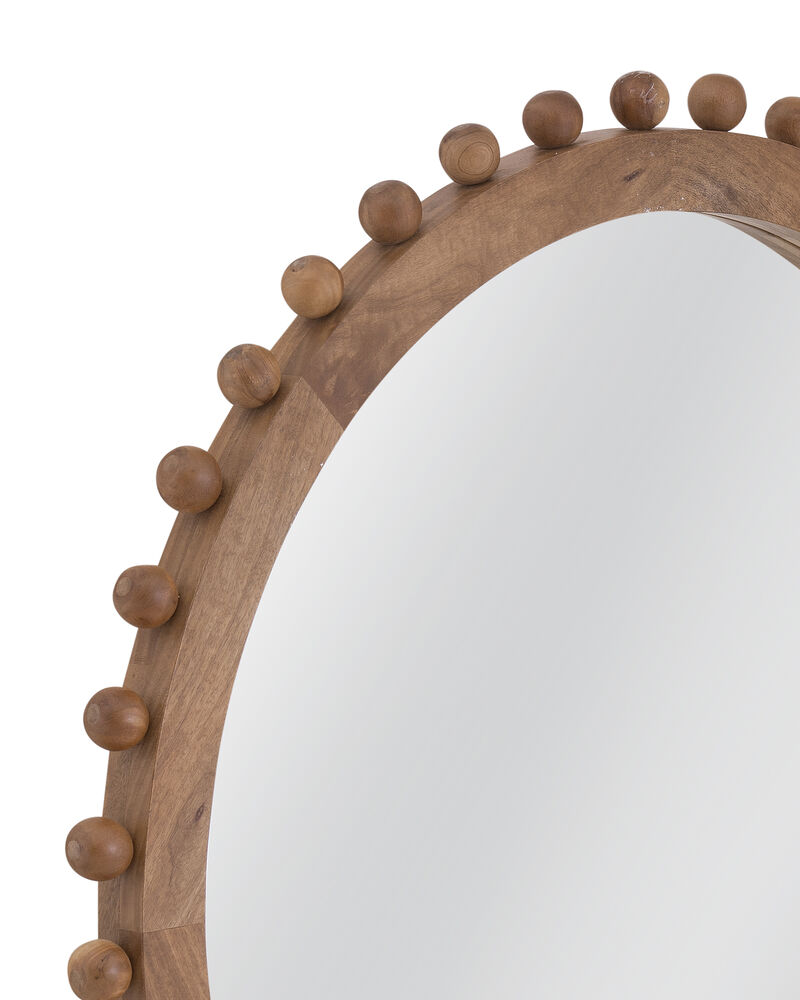 Round Renn Wall Mirror in Brown
