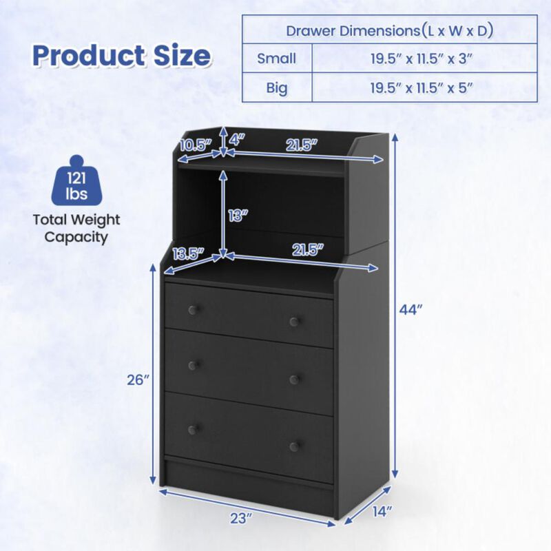 Hivvago Modern Storage Dresser with Anti-toppling Device