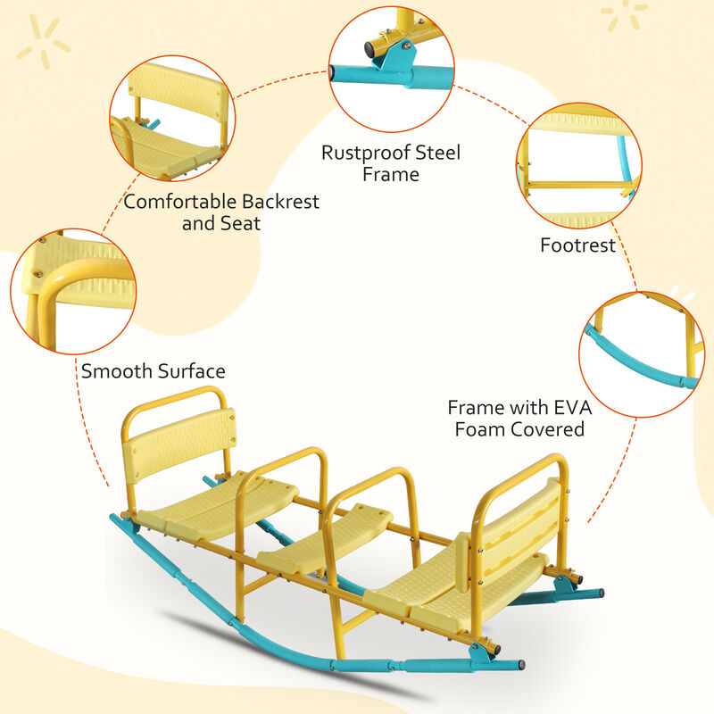 Snovat 2-Seat Kids Outdoor Seesaw Rocker image number 5