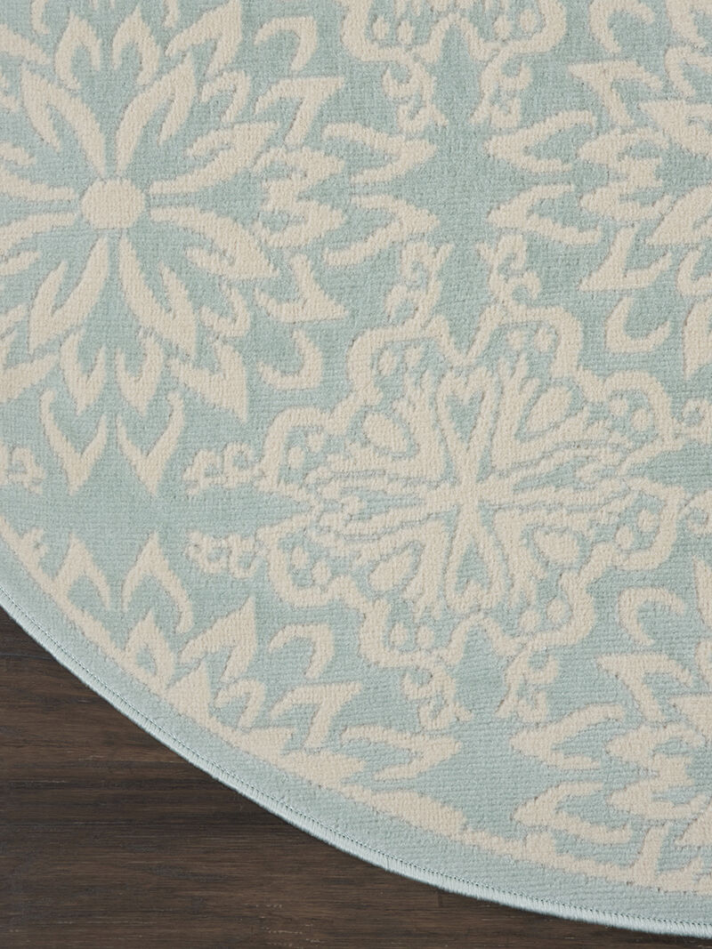 Jubilant JUB06 Ivory/Green 5'3" x Round Rug