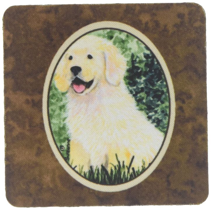 Caroline's Treasures SS8739FC Golden Retriever Foam Coasters (Set of 4), 3.5 H x 3.5 W, Multicolor