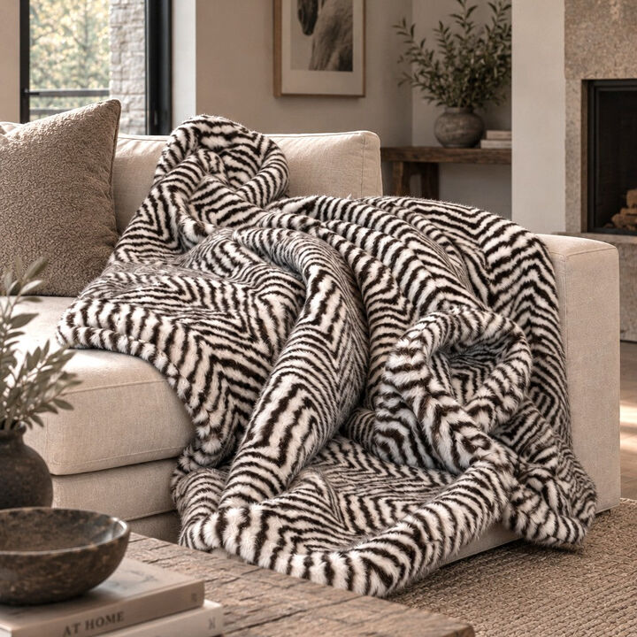 San Diego Cheetah Large Faux Fur Throw Blanket