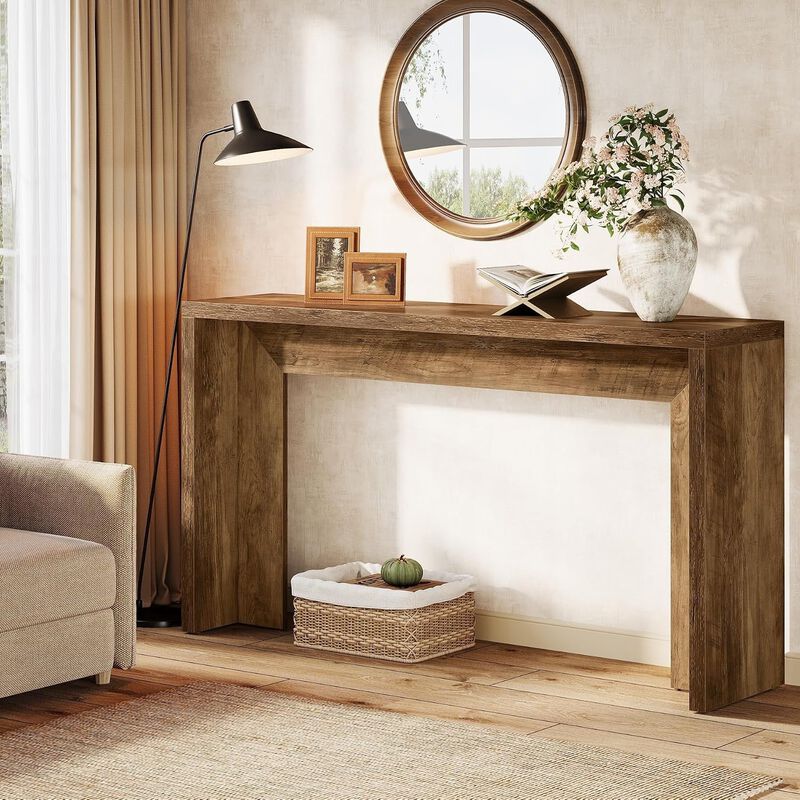 Tribesigns Farmhouse Wood Console Table image number 3