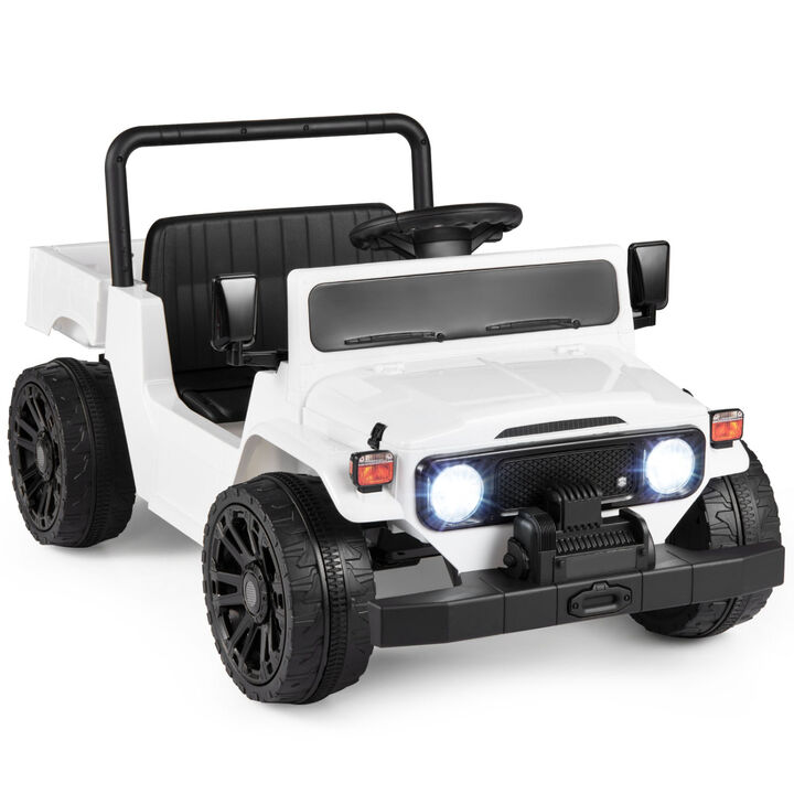 Kids Ride On Truck 12V Electric Vehicle with Dump Bed and Music for Backyard
