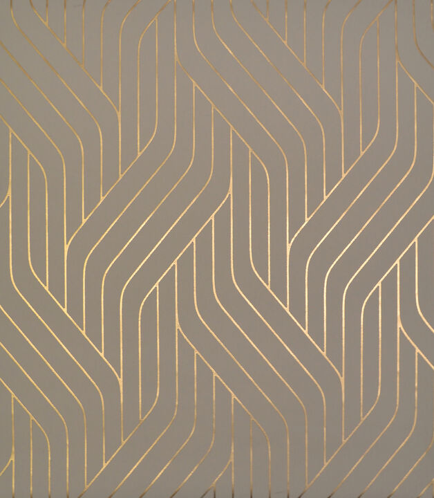 Ebb & Flow Khaki & Gold Wallpaper