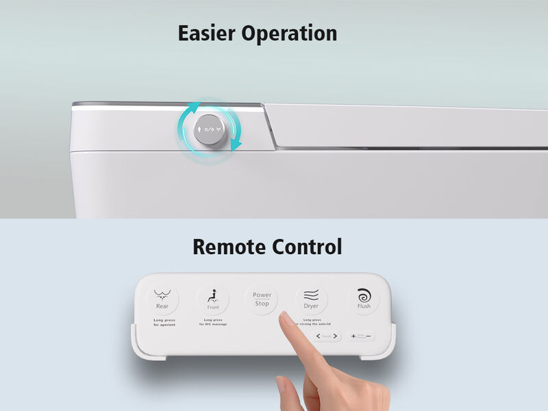 Smart Toilets with Foam Shield, ADA Height Toilets with Bidets Built in, LED Display