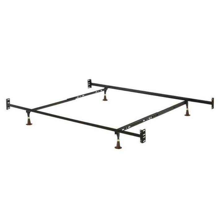 Hivvago Twin/Full 10-inch High Metal Bed Frame with Headboard and Footboard Brackets