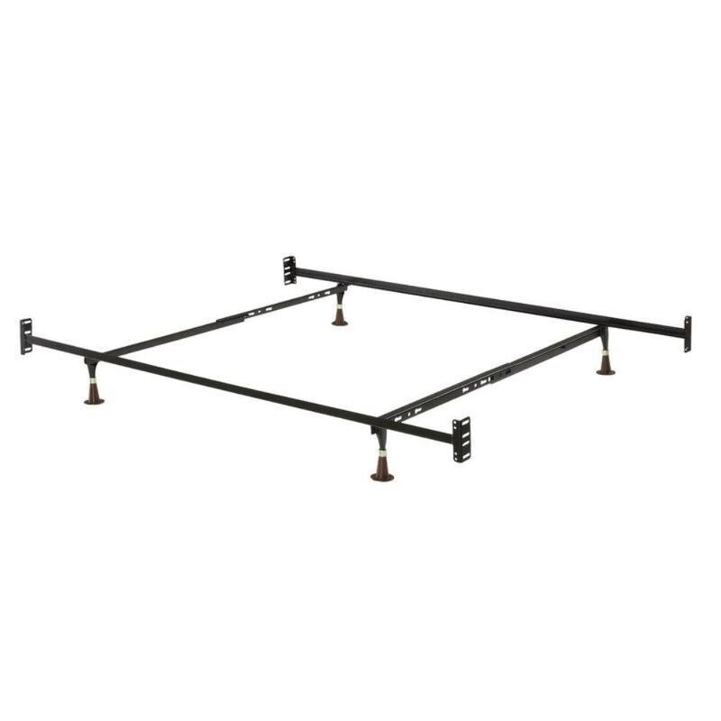 Hivvago Twin/Full 10-inch High Metal Bed Frame with Headboard and Footboard Brackets image number 0