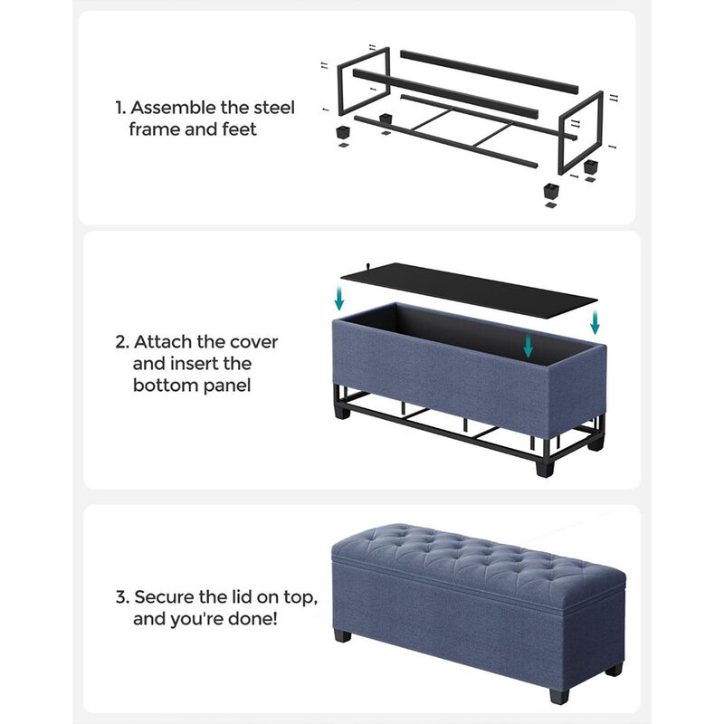 Storage Ottoman Bench for Organized Seating and Stylish Storage image number 5