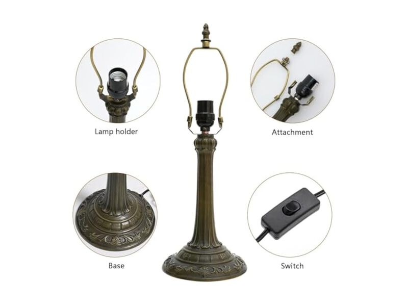Tiffany Style Stained Glass Table Lamp For Living Room Bedroom Bedside image number 3