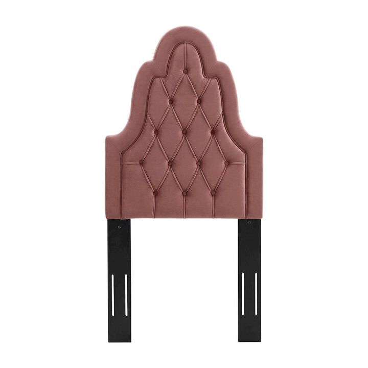 Tufted Twin Velvet Headboard in Performance Fabric with Soft Upholstery