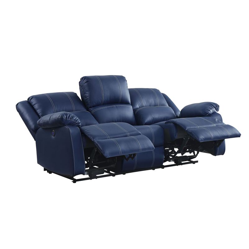 Zuriel Power Motion Sofa, Blue PU