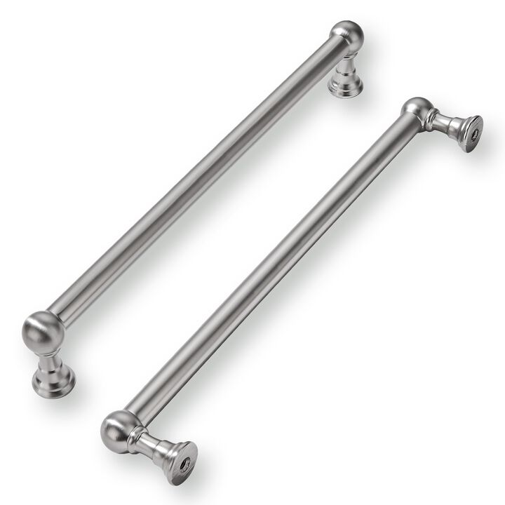 khtumeware 5 Pack 12 Inch Hole Center Brushed Satin Nickel Cabinet Pulls Heavy Duty Solid Cabinet Handles cabinets Dressers Kitc