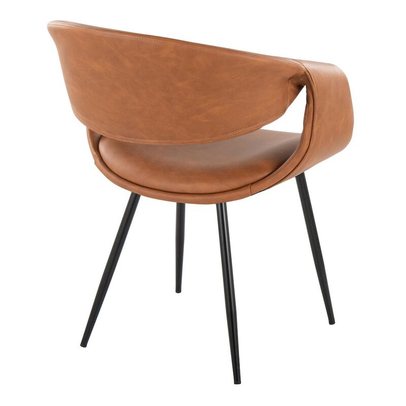 LumiSource Curvo Upholstered Chair - Set of 2