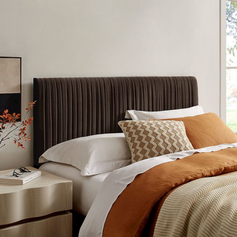 Eloise Stain-Resistant Performance Velvet Full Headboard image number 6