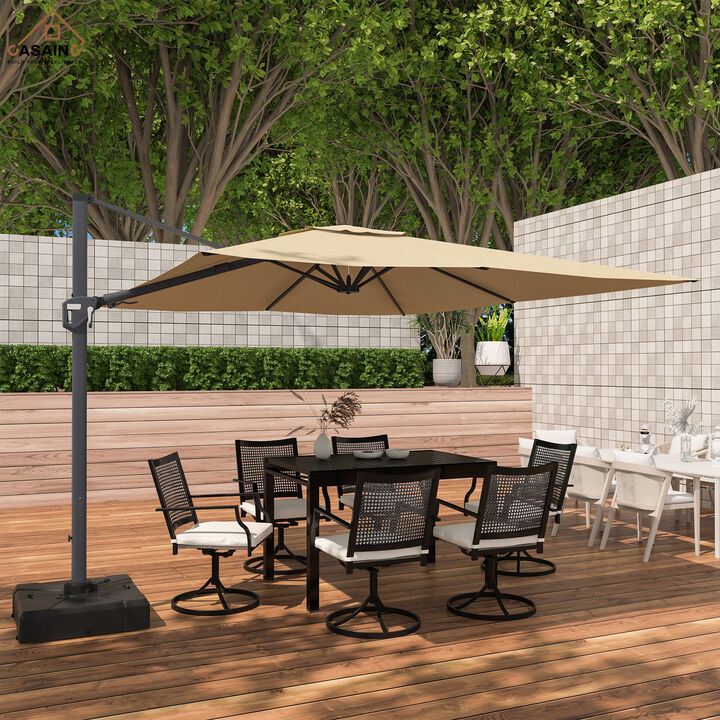 11FT Square Cantilever Patio Umbrella (with Base)