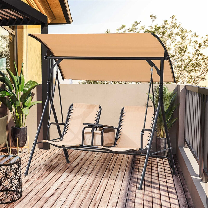 Freestanding Outdoor Swing Chair for Deck Porch and Yard