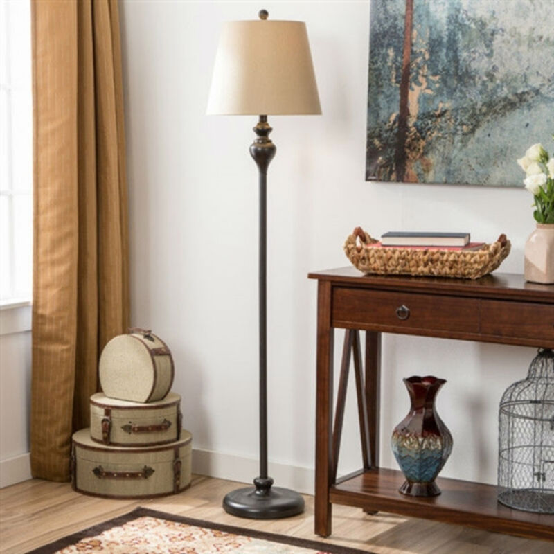 Classic 3-Piece Lamp Collection – Floor & Desk Lamps with Soft Light Drum Shades