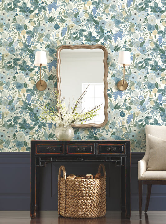 Garden Party Blue Peel & Stick Wallpaper