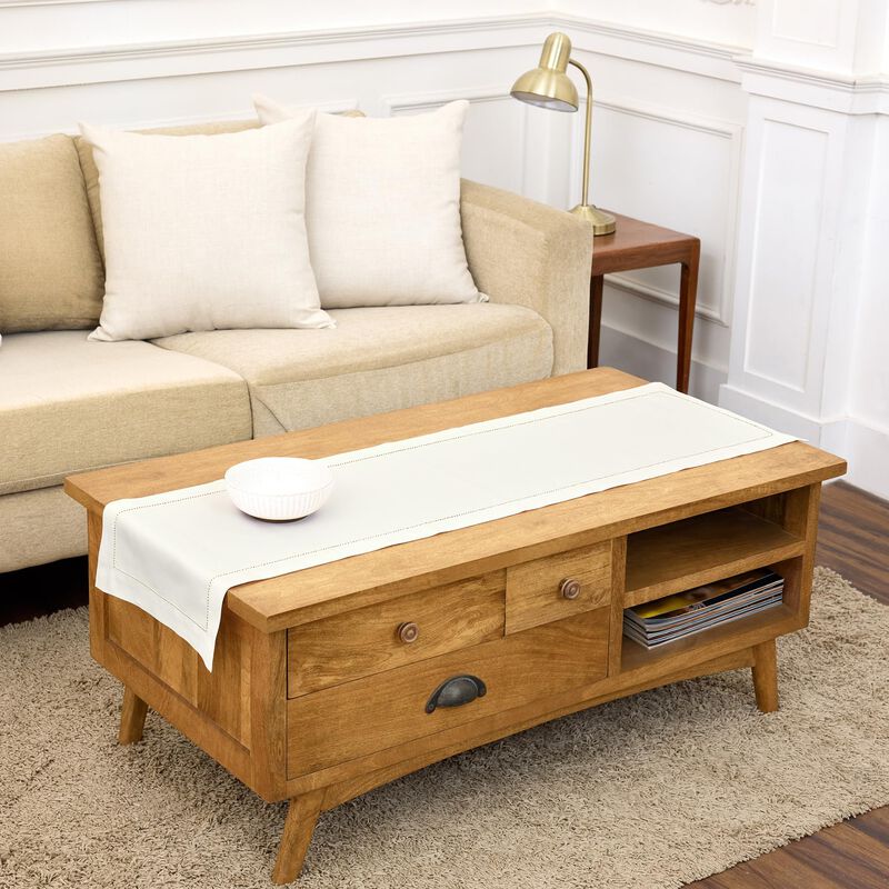 Linen Table Runner - Classic Hemstitch image number 0