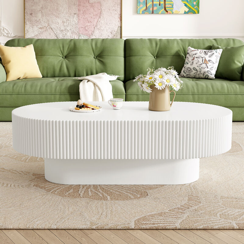 Merax  Elegant Oval Coffee Table