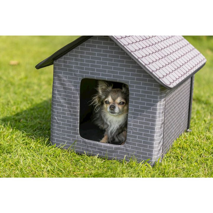 TRIXIE Insulated Outdoor Pet House, Foldable, Waterproof Material