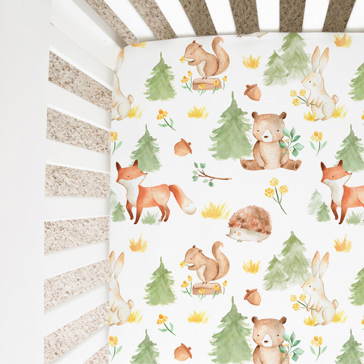 Super Soft Fitted Crib Sheet - Forest Friends