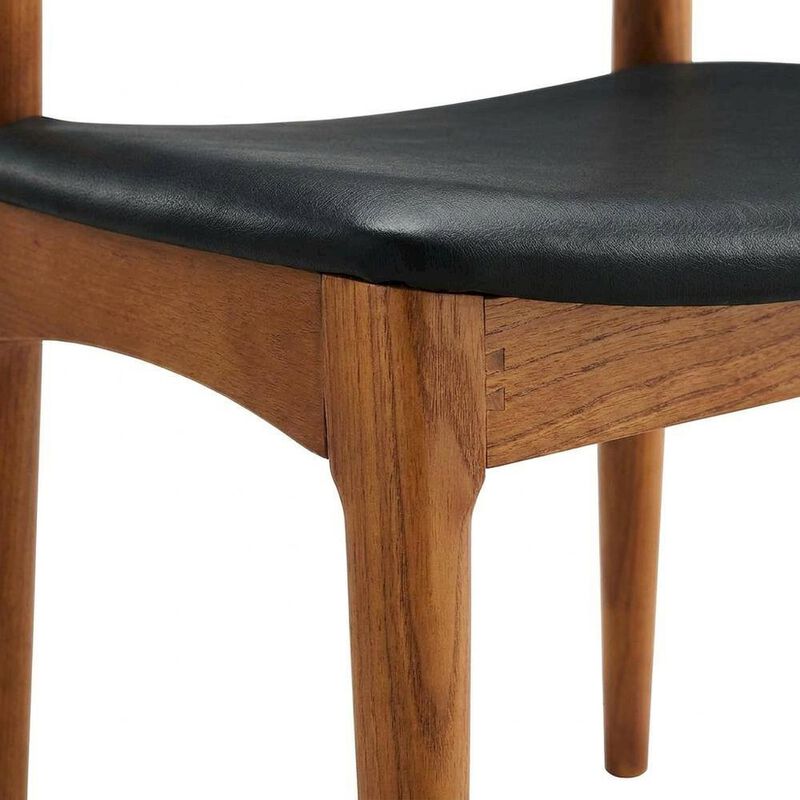 Wooden Dining Chairs for Kitchen and Modern Dining Room Tables, Black, Set of 4 image number 7