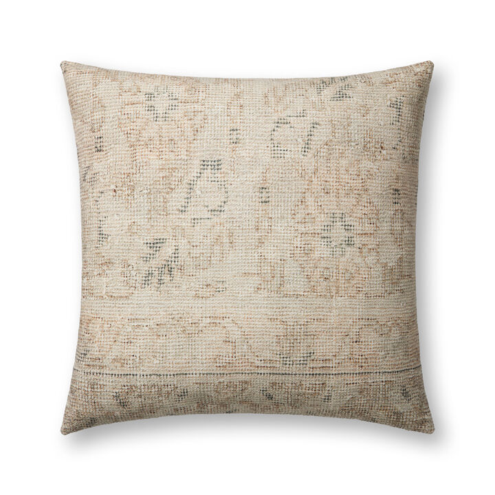 Celestia PAL0042 Natural/Blue 22''x22'' Down Pillow by Amber Lewis x Loloi, Set of Two