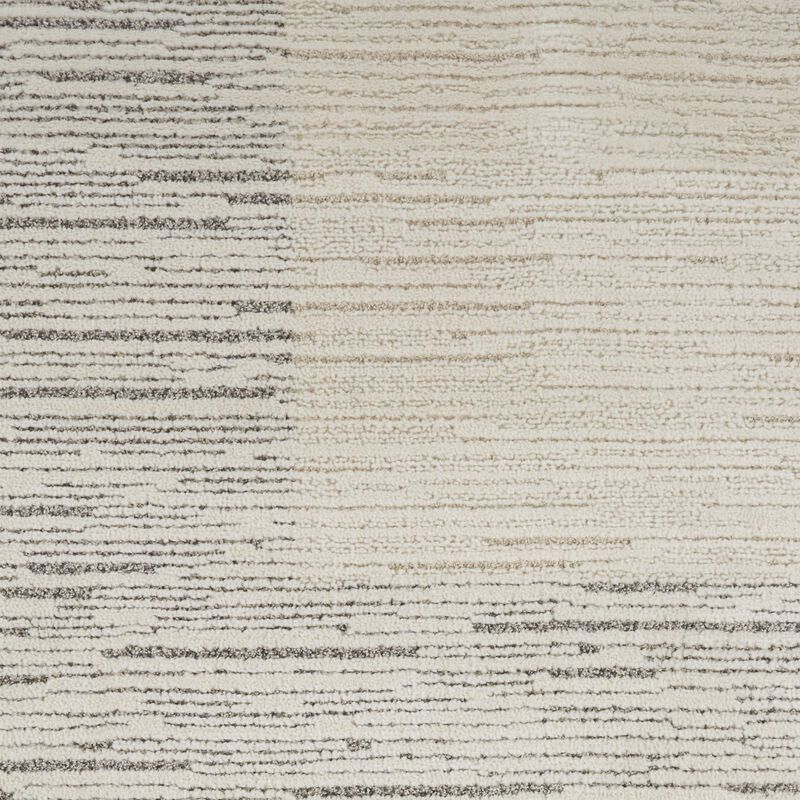 HomeRoots 8' X 10' Ivory and Gray Abstract Power Loom Area Rug image number 0