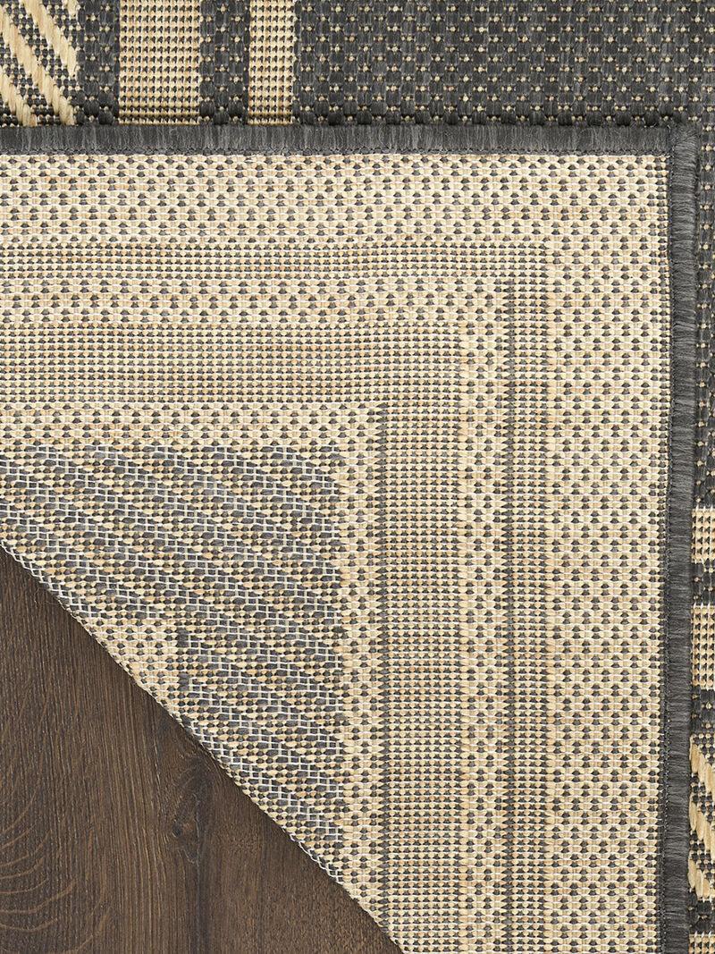 Horizon Indoor/Outdoor HOZ03 Charcoal 2'2" x 8' Rug