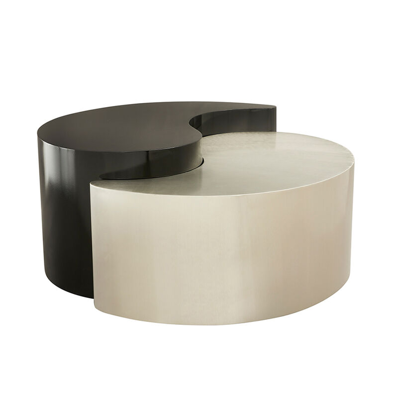 Zenavique Black & Gold Yin-Yang Coffee Table image number 0