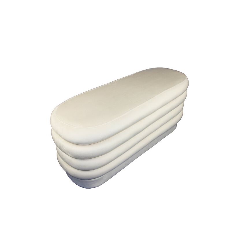 Alex Hamilton Thor Oval Ottoman in Dove