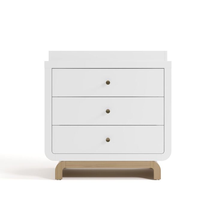 Santorini 3 Drawer Chest With Topper-White/Driftwood