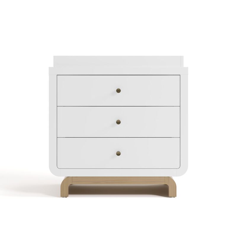 Santorini 3 Drawer Chest With Topper-White/Driftwood image number 0