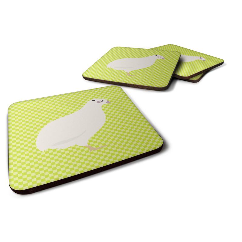 Caroline's Treasures Texas Quail Green Decorative coasters, 3.5, Multicolor