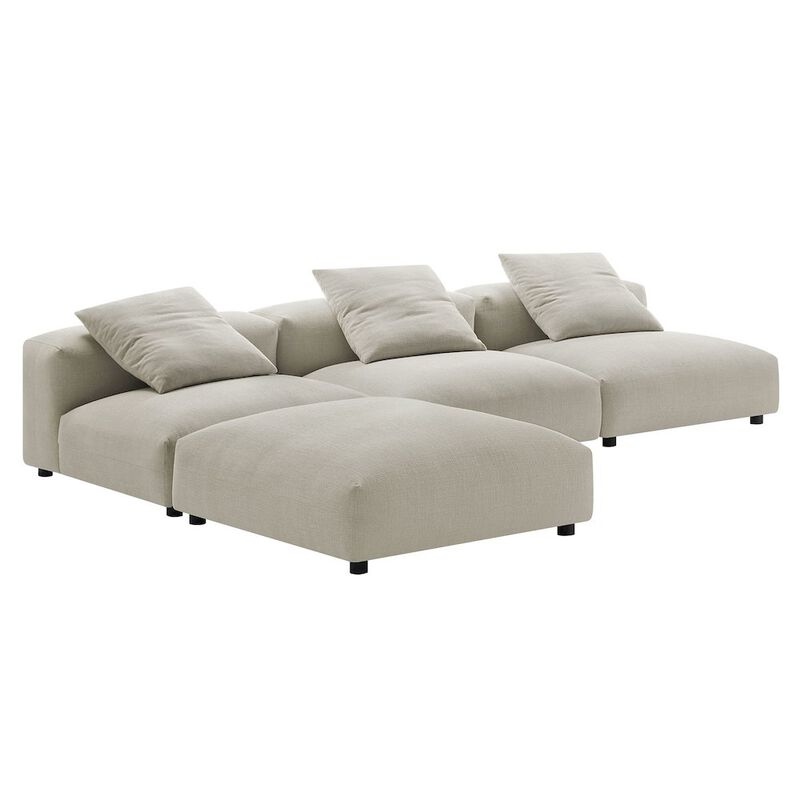 Solace 4-Piece Modular Upholstered Fabric Sectional Sofa image number 3