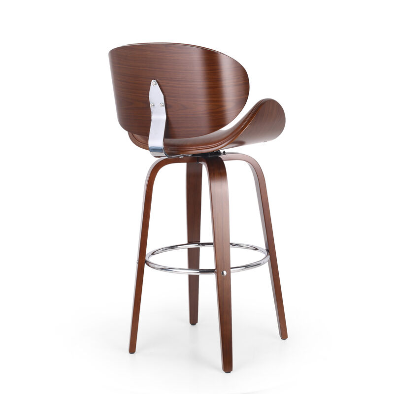 Streamdale Bentwood Barstool with Faux Leather