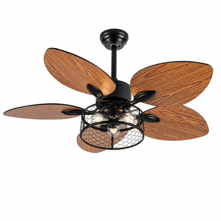 ELEMENT ACE 42 Inch Indoor Ceiling Fan with Light and Remote Control, Noiseless Reversible Motor, 6 Speed Adjustable for Patio, Living Room, Bedroom, Office and Covered Outdoor Use (No Bulb Included)