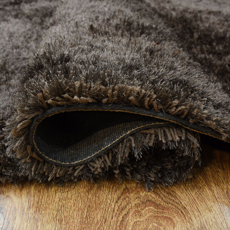 RUGSOTIC CARPETS HAND TUFTED SHAG POLYESTER ECO-FRIENDLY AREA RUGS  - Rectangle, Size, Solid Plain Design, High Pile Thick Handmade Anti Skid Rugs for Living Room K00111 image number 7