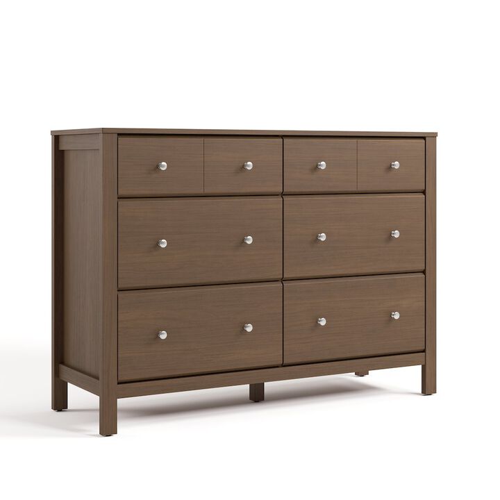 Horizon 6 Drawer Dresser - Hazelnut