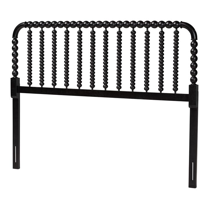 Baxton Studio Finley Turned Bobbin Headboard - Crafted Wood Panel with Decorative Spindle Design for Cottage Farmhouse Bedroom