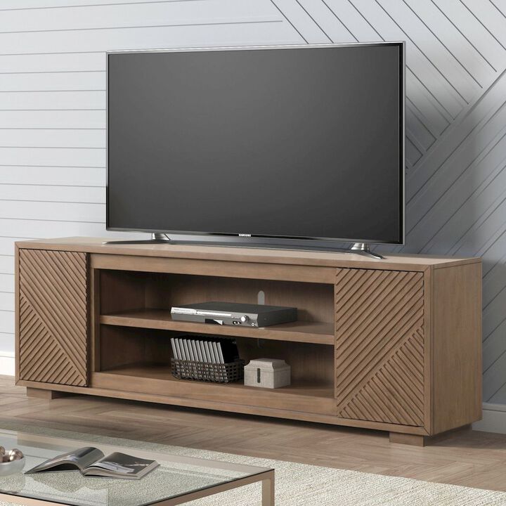 Liberty Furniture Easton Entertainment Stand 84 Inch TV Console  - Urban Bronze Poplar Wood
