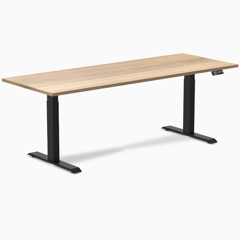 Desky Dual Hardwood Sit Stand Desk image number 0
