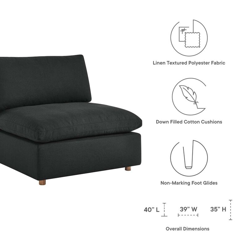 Commix Down Filled Overstuffed Armless Chair image number 8
