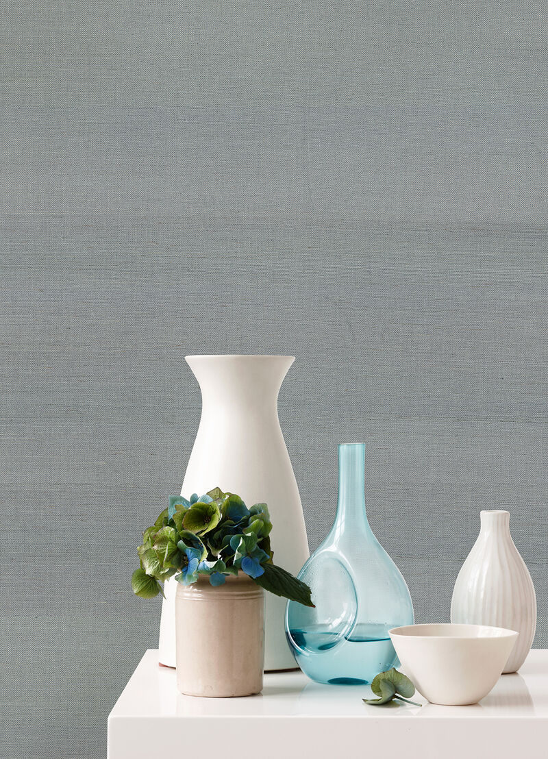 Mirador Sterling Sisal Grasscloth Wallpaper image number 1