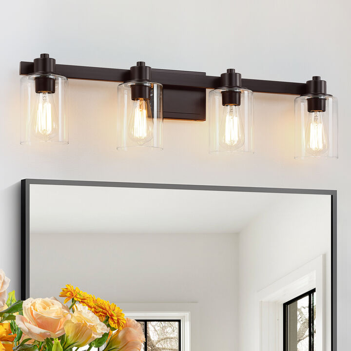 31.5" Modern 4-Light Dimmable Indoor Wall Sconce